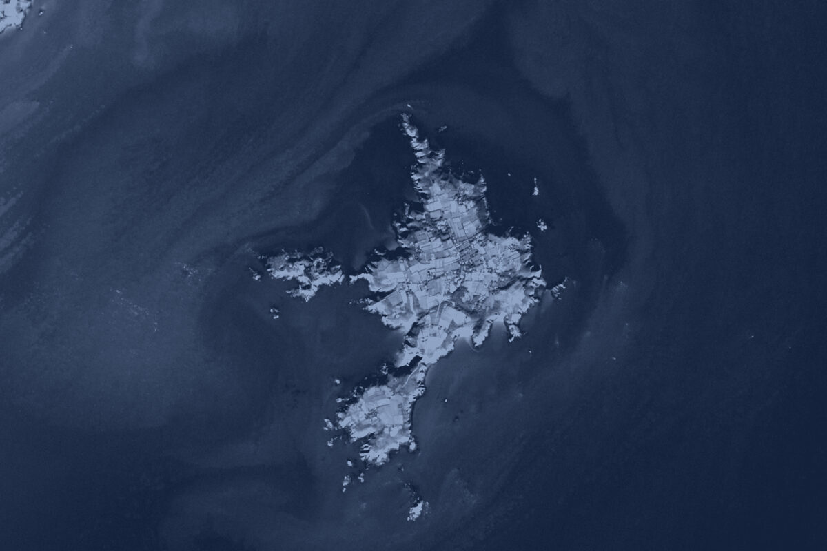 Satellite view of Sark